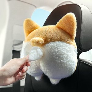 Car Tissue Box plushie Corgi Ass